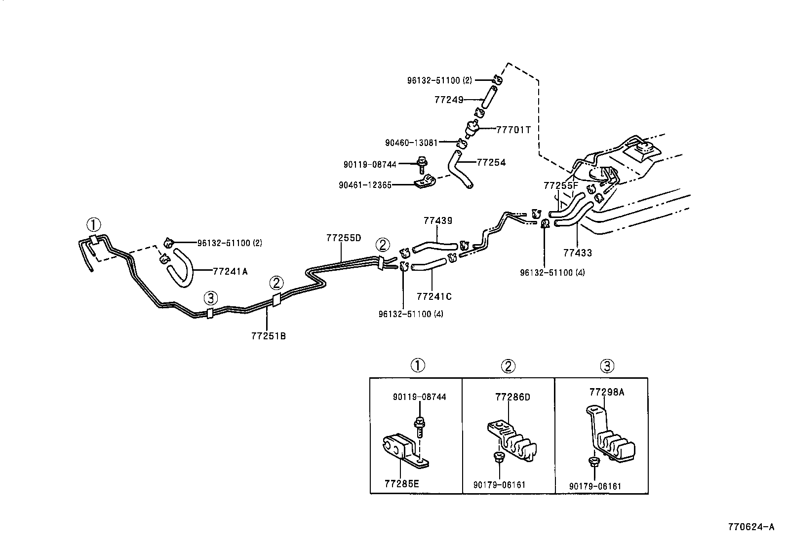 77169-04020 GASKET, FUEL SUCTION TUBE SET product image
