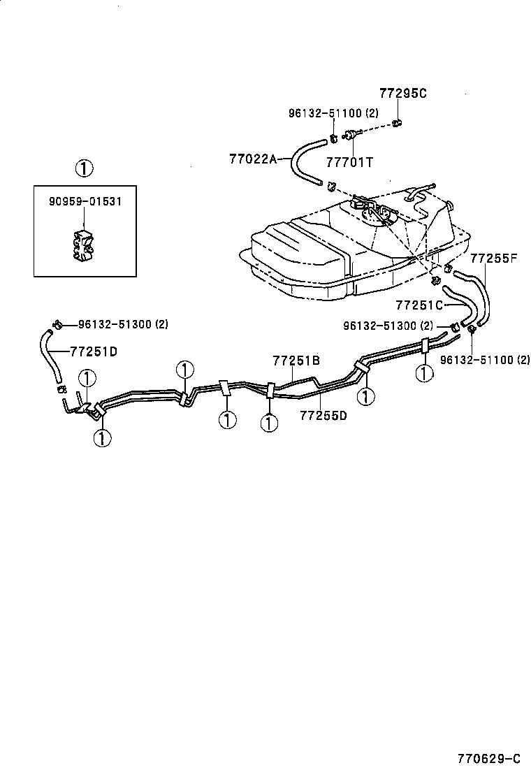 77169-38010 GASKET, FUEL SUCTION TUBE SET product image
