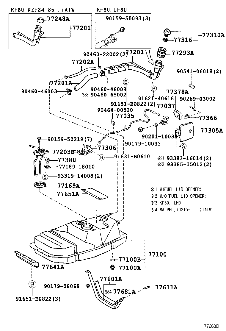77169-38010 GASKET, FUEL SUCTION TUBE SET product image