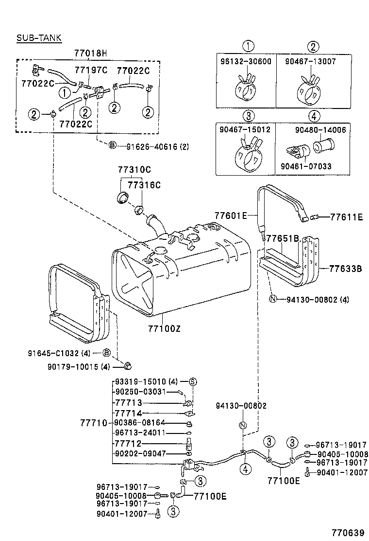 95333-10030 HOSE, FUEL, NO.1 (FOR FUEL MAIN NO.2 TUBE) product image