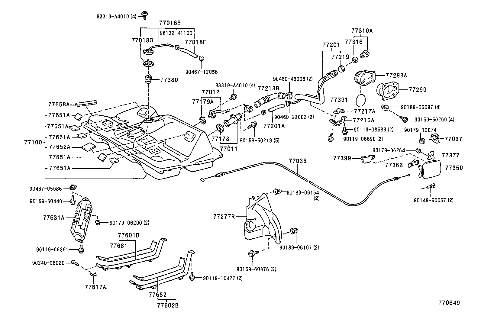 77261-20340 TUBE, FUEL TANK TO CANISTER product image