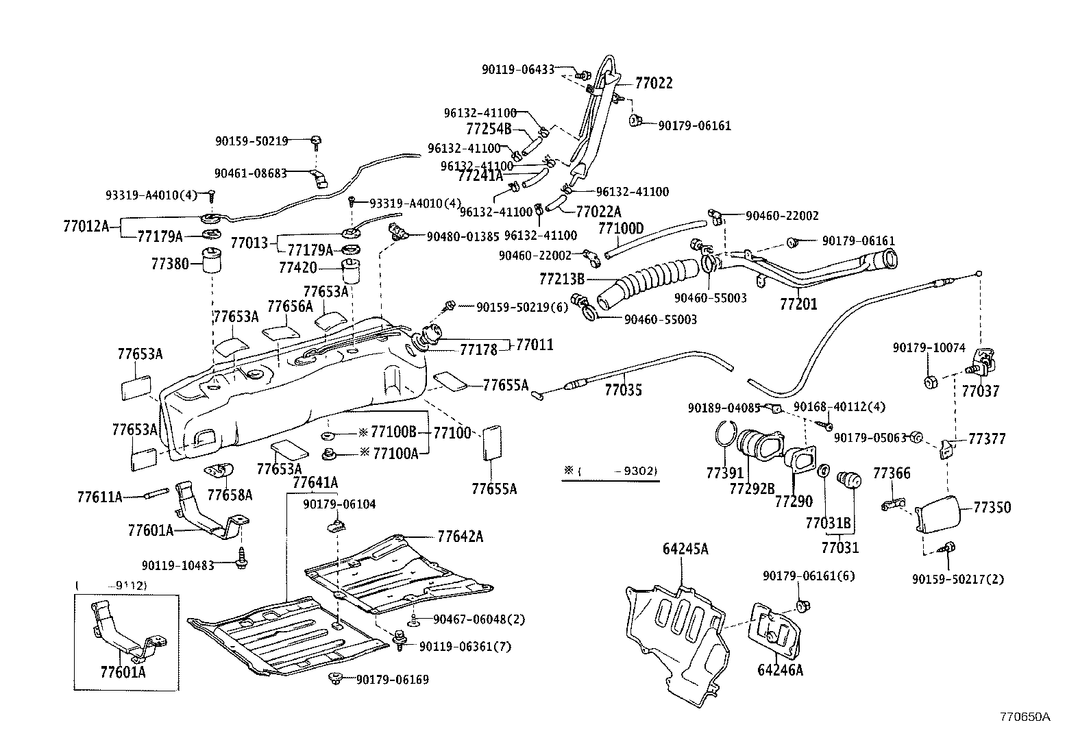 77201-17040 PIPE SUB-ASSY, FUEL TANK INLET product image
