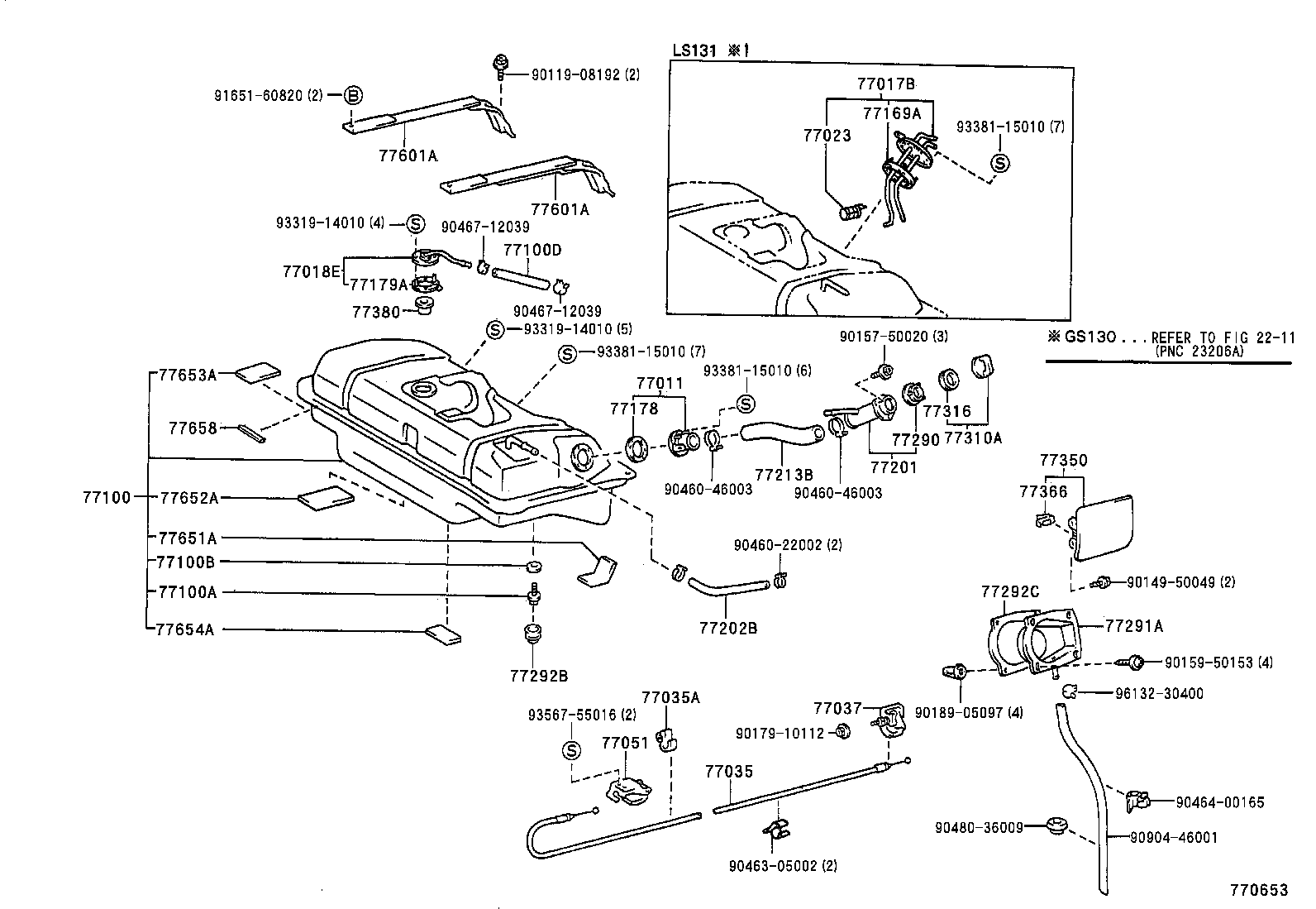 77023-31010 FILTER SUB-ASSY, FUEL SUCTION TUBE product image