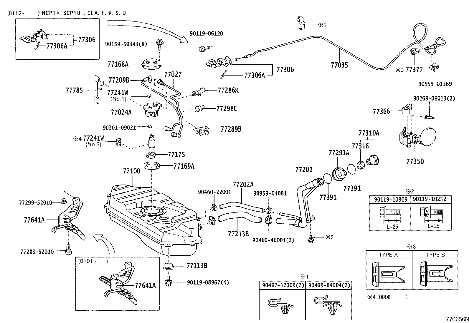 77201-52040 PIPE SUB-ASSY, FUEL TANK INLET product image