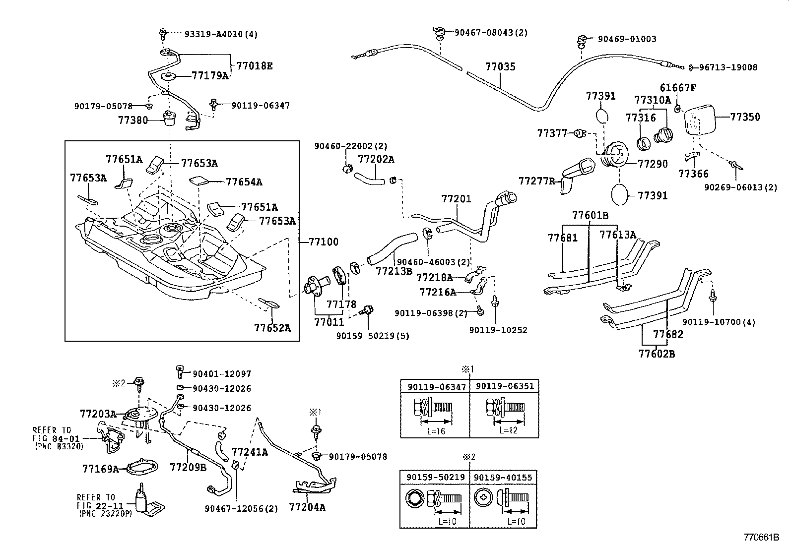 77035-12340 CABLE SUB-ASSY, FUEL LID LOCK CONTROL product image