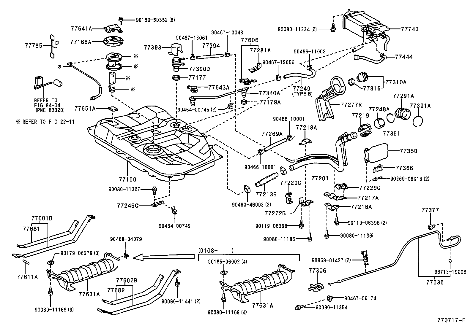 Toyota 77035-AC020 CABLE SUB-ASSY, FUEL LID LOCK CONTROL