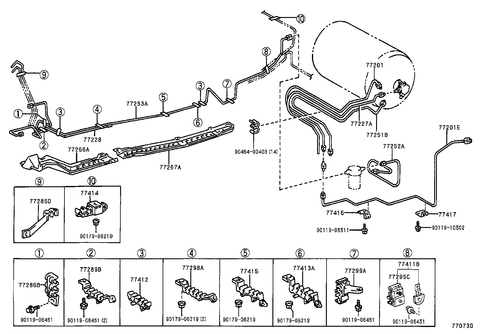 77113-33010 PLATE, FUEL TANK SIDE product image