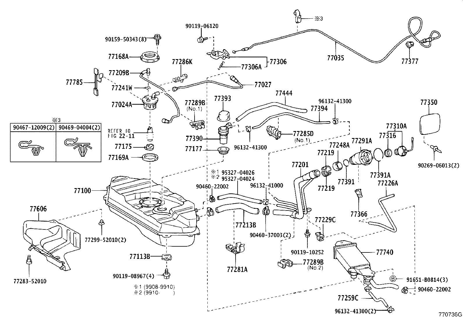 Toyota 77001-52050 TANK ASSY, FUEL