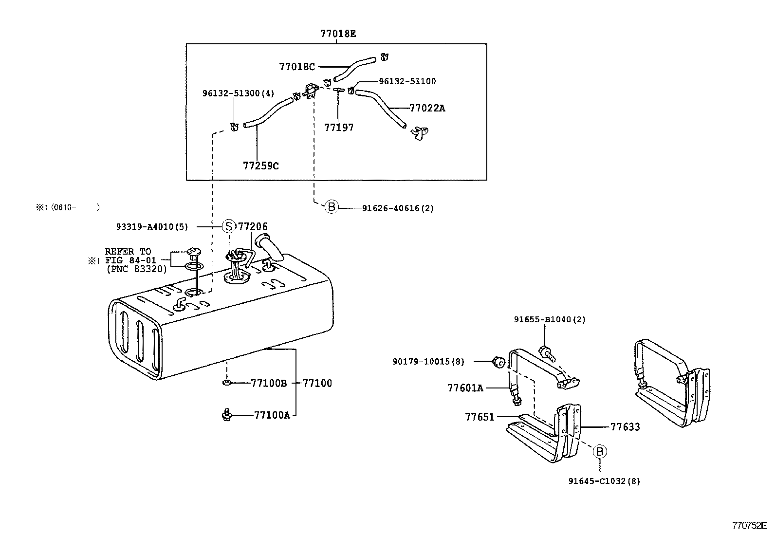 77018-37120 TUBE SUB-ASSY, FUEL TANK EVAPORATION VENT product image
