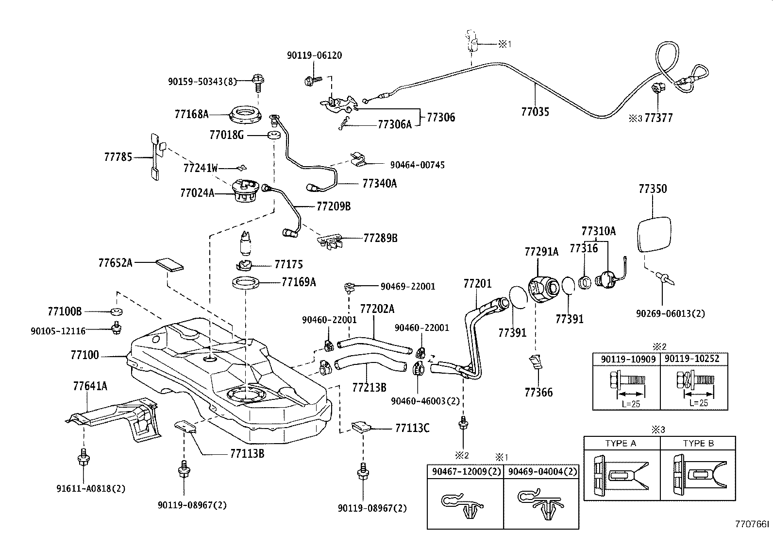 77201-52040 PIPE SUB-ASSY, FUEL TANK INLET product image