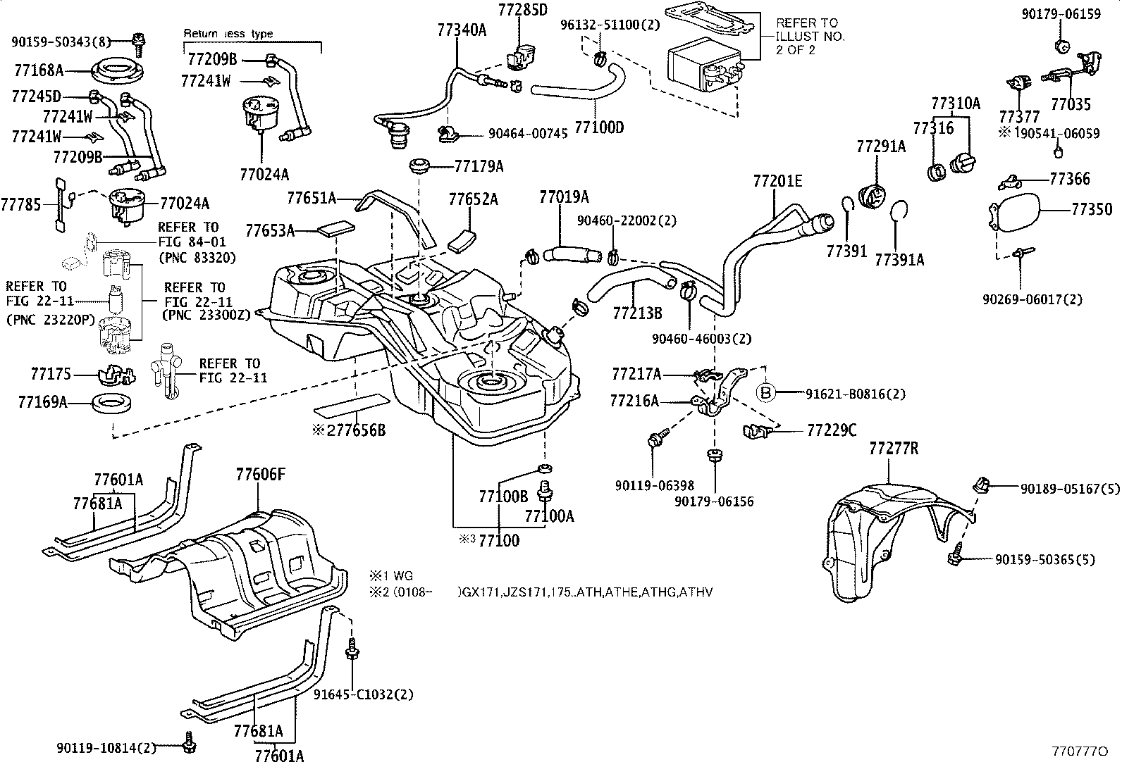 77030-31010 CABLE SUB-ASSY, FUEL LID LOCK CONTROL product image