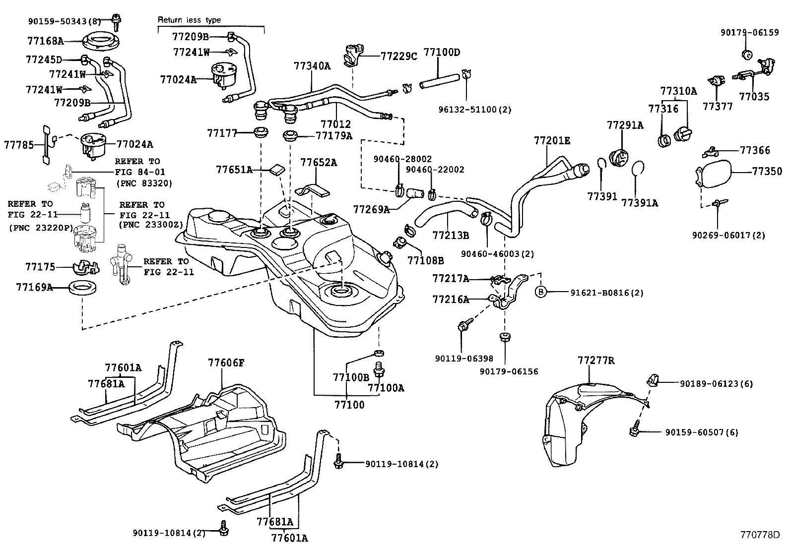77030-31010 CABLE SUB-ASSY, FUEL LID LOCK CONTROL product image
