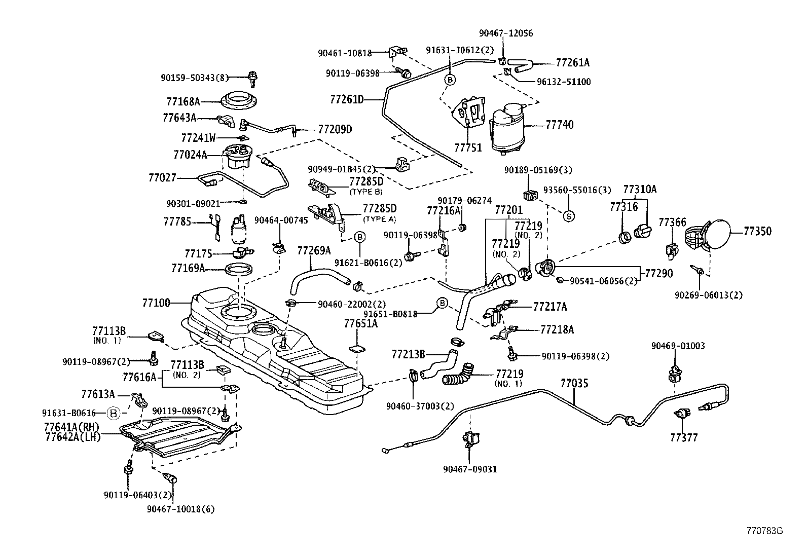 Toyota 77001-17060 TANK ASSY, FUEL
