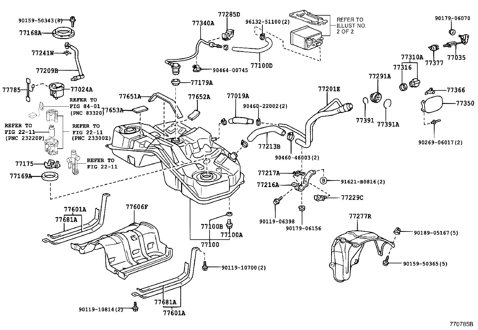 77030-30120 CABLE SUB-ASSY, FUEL LID LOCK CONTROL product image