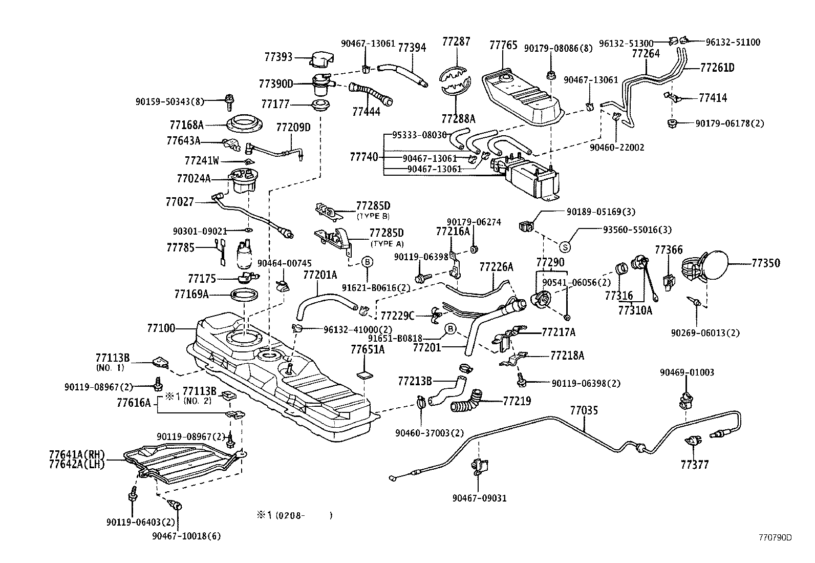 Toyota 77001-17070 TANK ASSY, FUEL