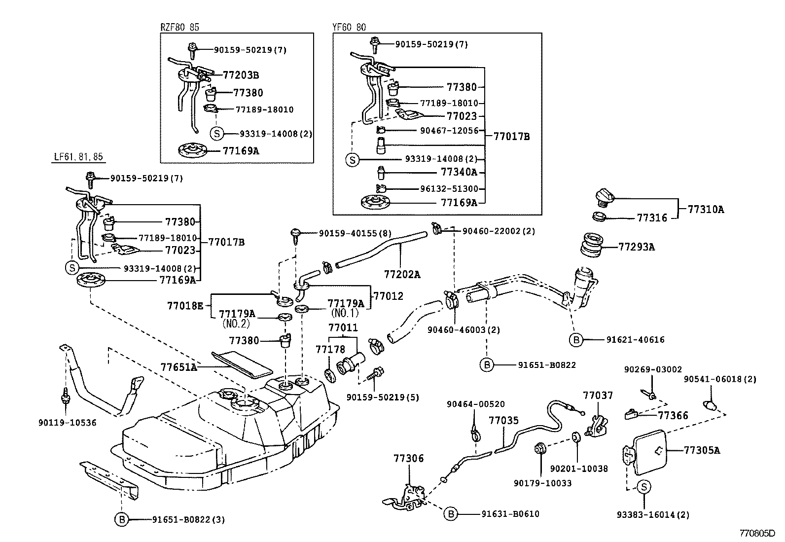 77169-38010 GASKET, FUEL SUCTION TUBE SET product image