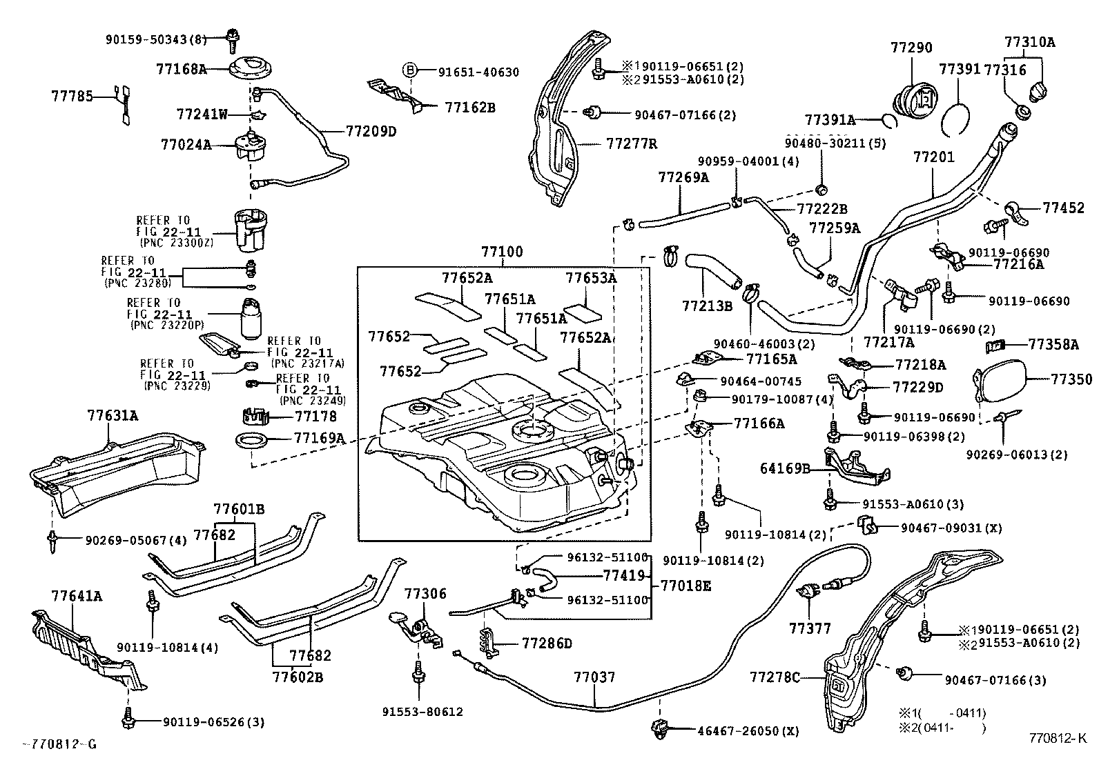 77018-28100 TUBE SUB-ASSY, FUEL TANK EVAPORATION VENT product image