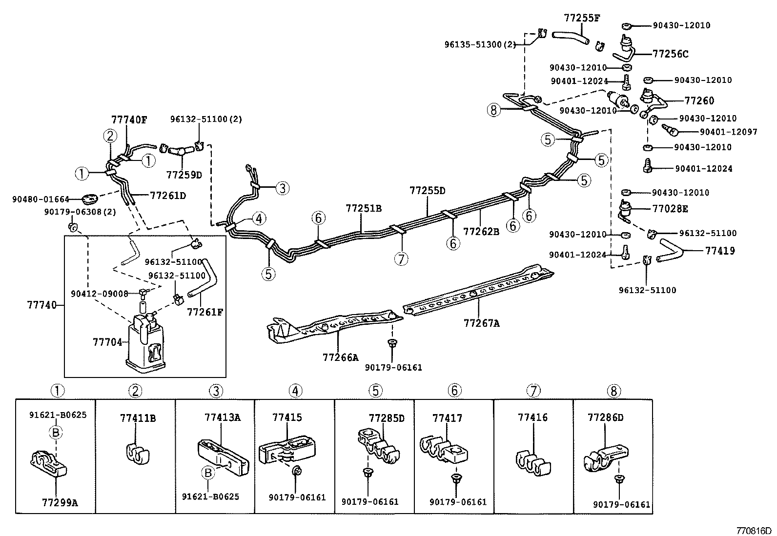 77252-40030 TUBE, FUEL MAIN, REAR product image