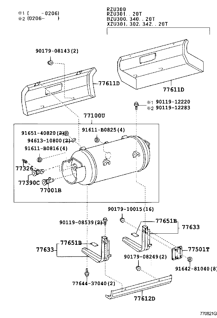 77250-37010 HOSE, FUEL, NO.2 (FOR FUEL RETURN TUBE) product image
