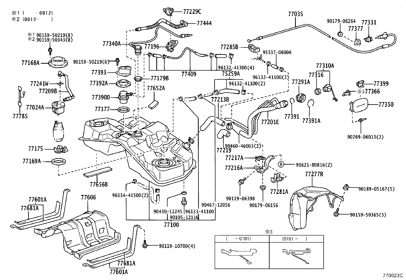 Toyota 77001-53030 TANK ASSY, FUEL