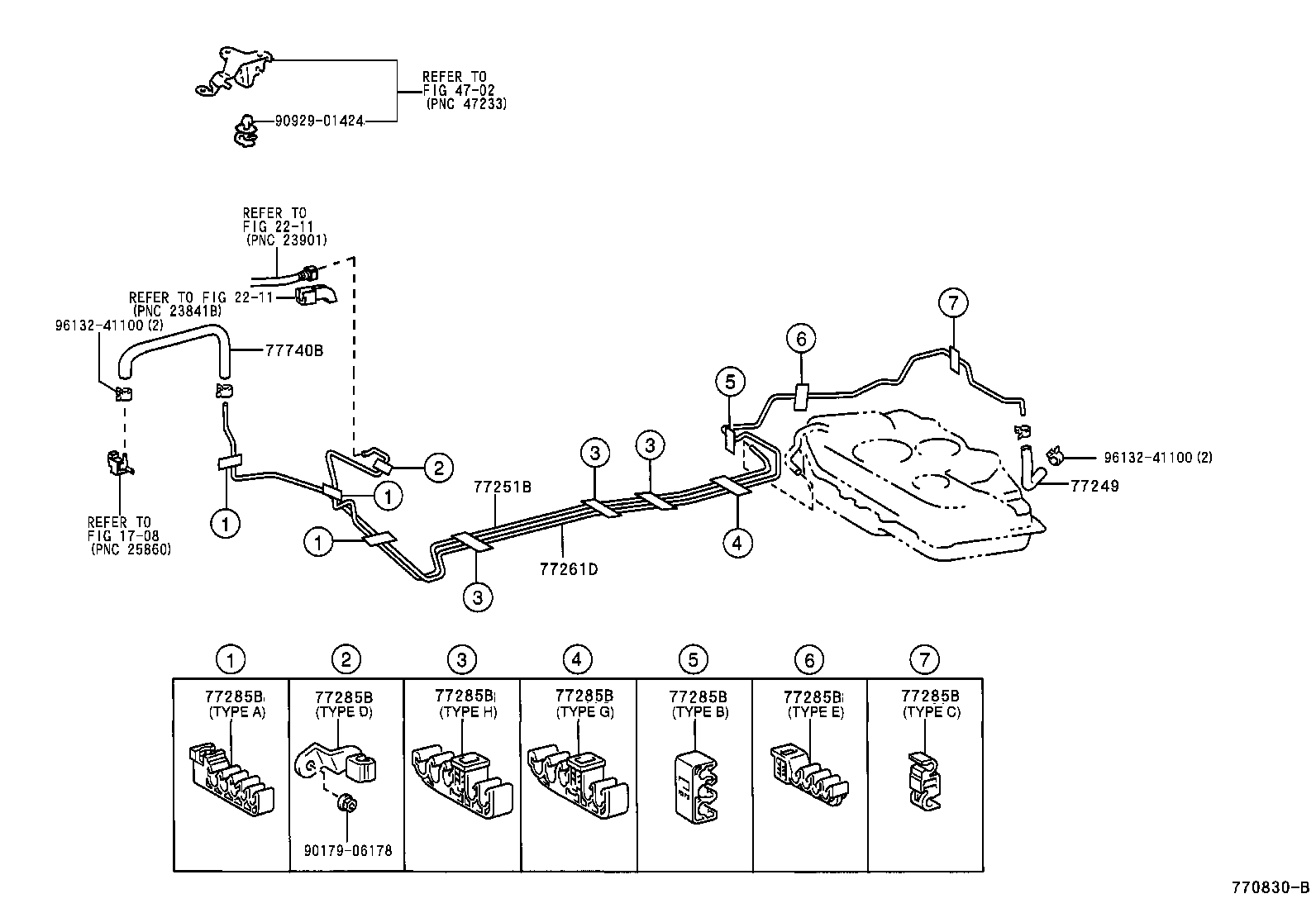 77035-47020 CABLE SUB-ASSY, FUEL LID LOCK CONTROL product image