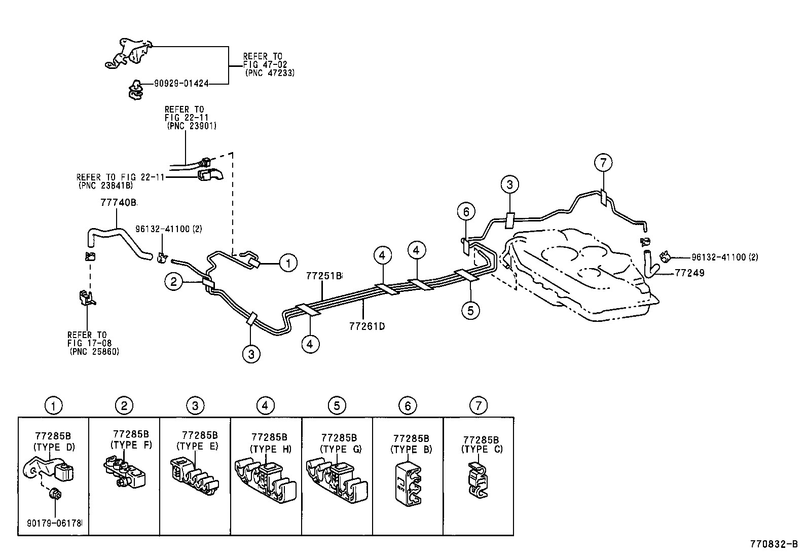 77035-47020 CABLE SUB-ASSY, FUEL LID LOCK CONTROL product image