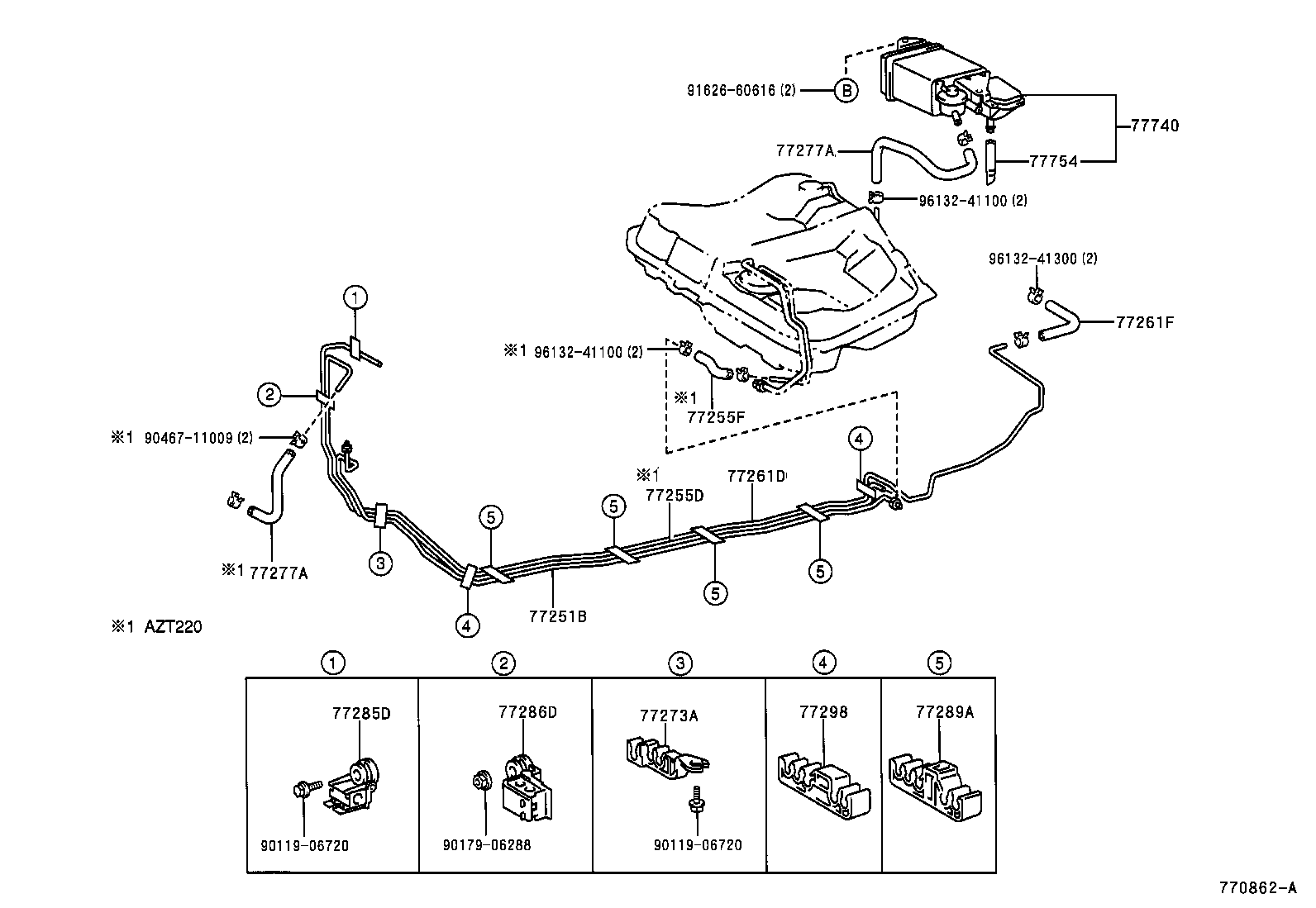 77209-05030 TUBE SUB-ASSY, FUEL PUMP product image