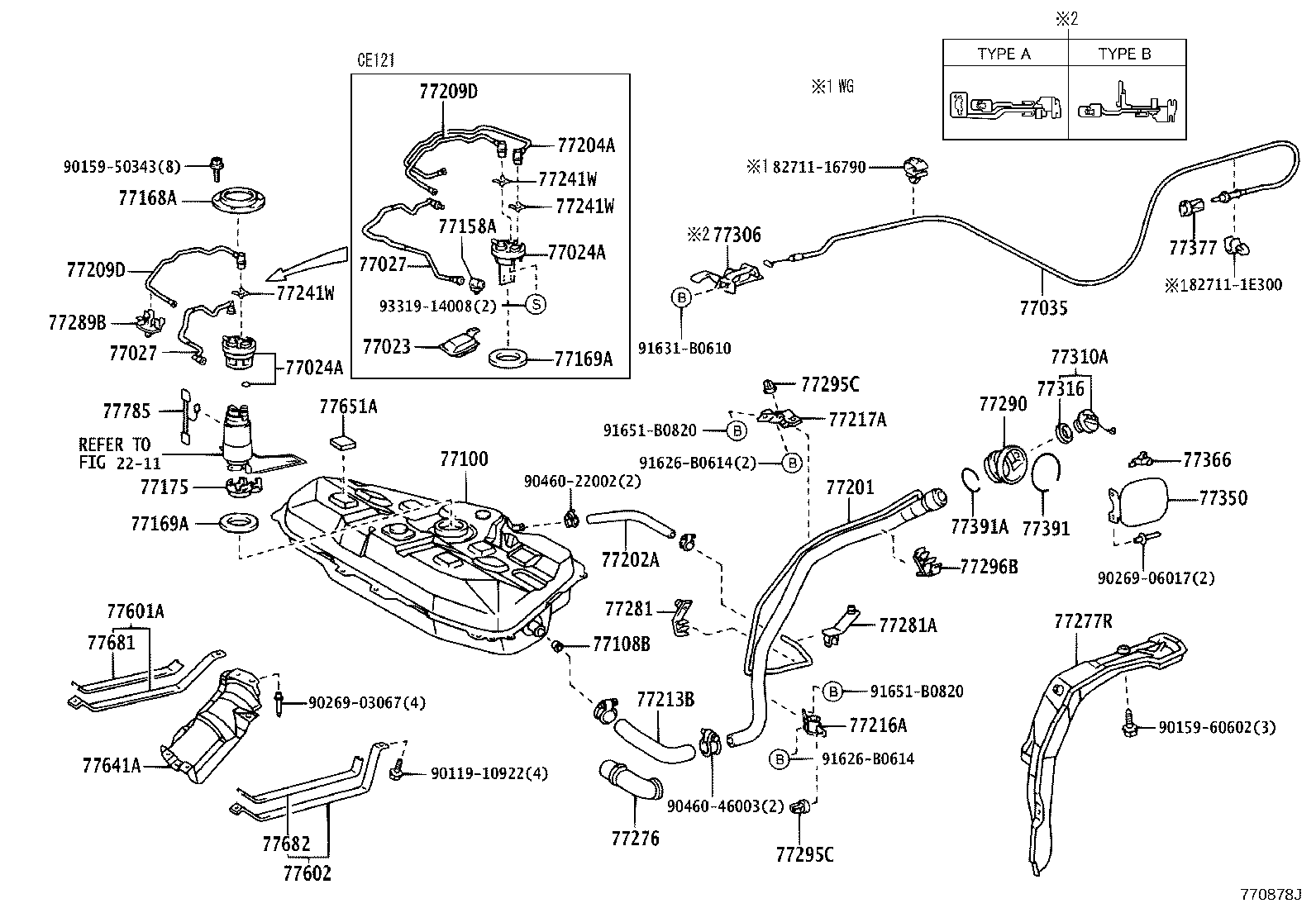 77011-63010 PIPE SUB-ASSY, FUEL TANK FILLER, LOWER product image
