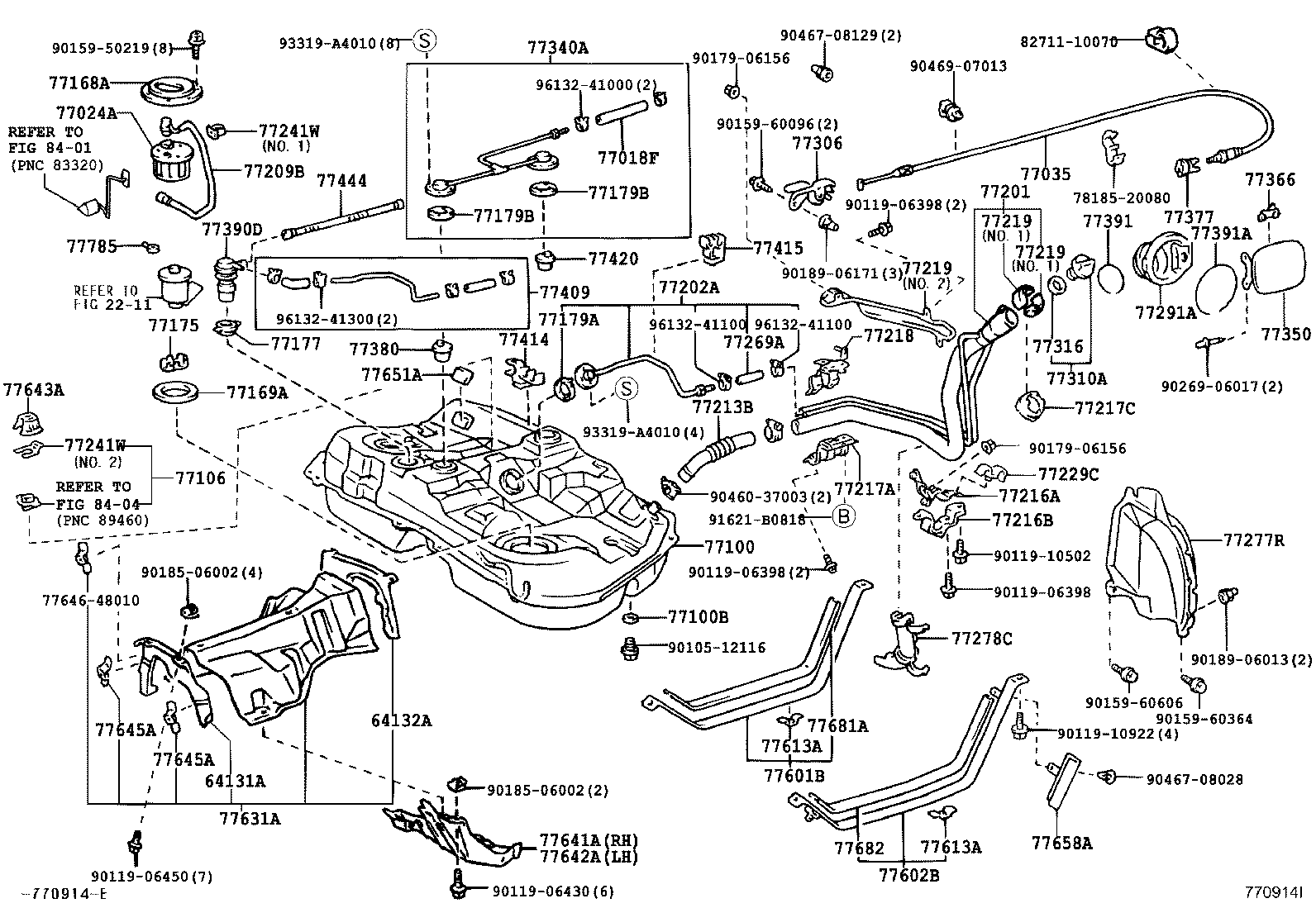 Toyota 77035-48040 CABLE SUB-ASSY, FUEL LID LOCK CONTROL