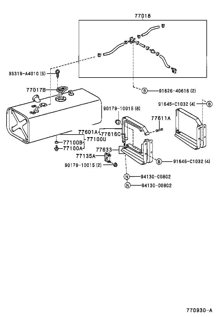 77286-37320 CLAMP, FUEL TUBE product image