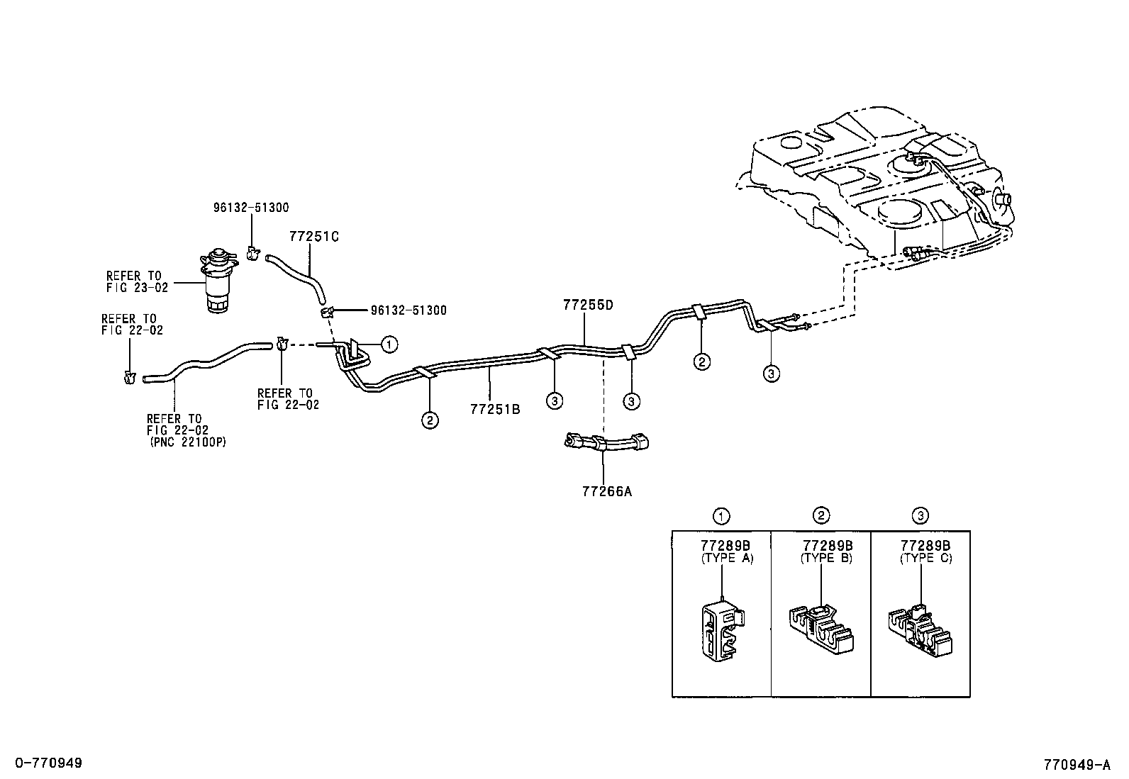 77018-28100 TUBE SUB-ASSY, FUEL TANK EVAPORATION VENT product image