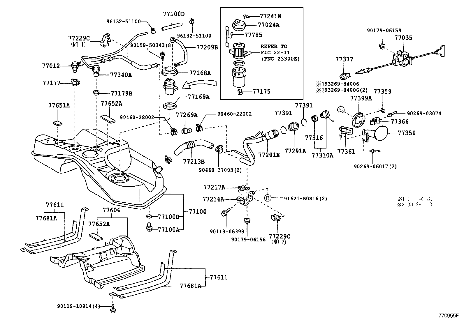 77285-30190 CLAMP, FUEL TUBE, NO.1 product image