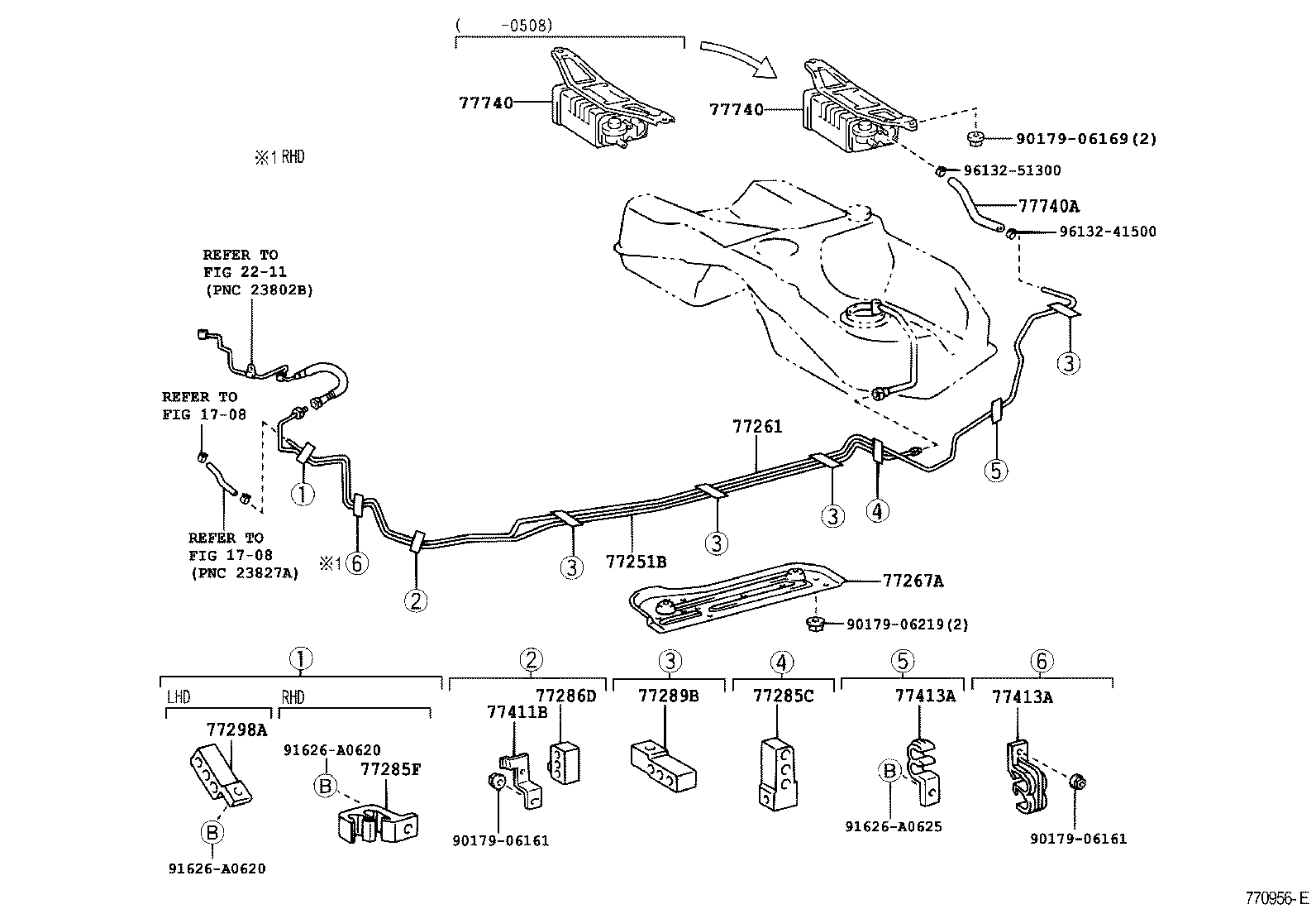77285-30190 CLAMP, FUEL TUBE, NO.1 product image