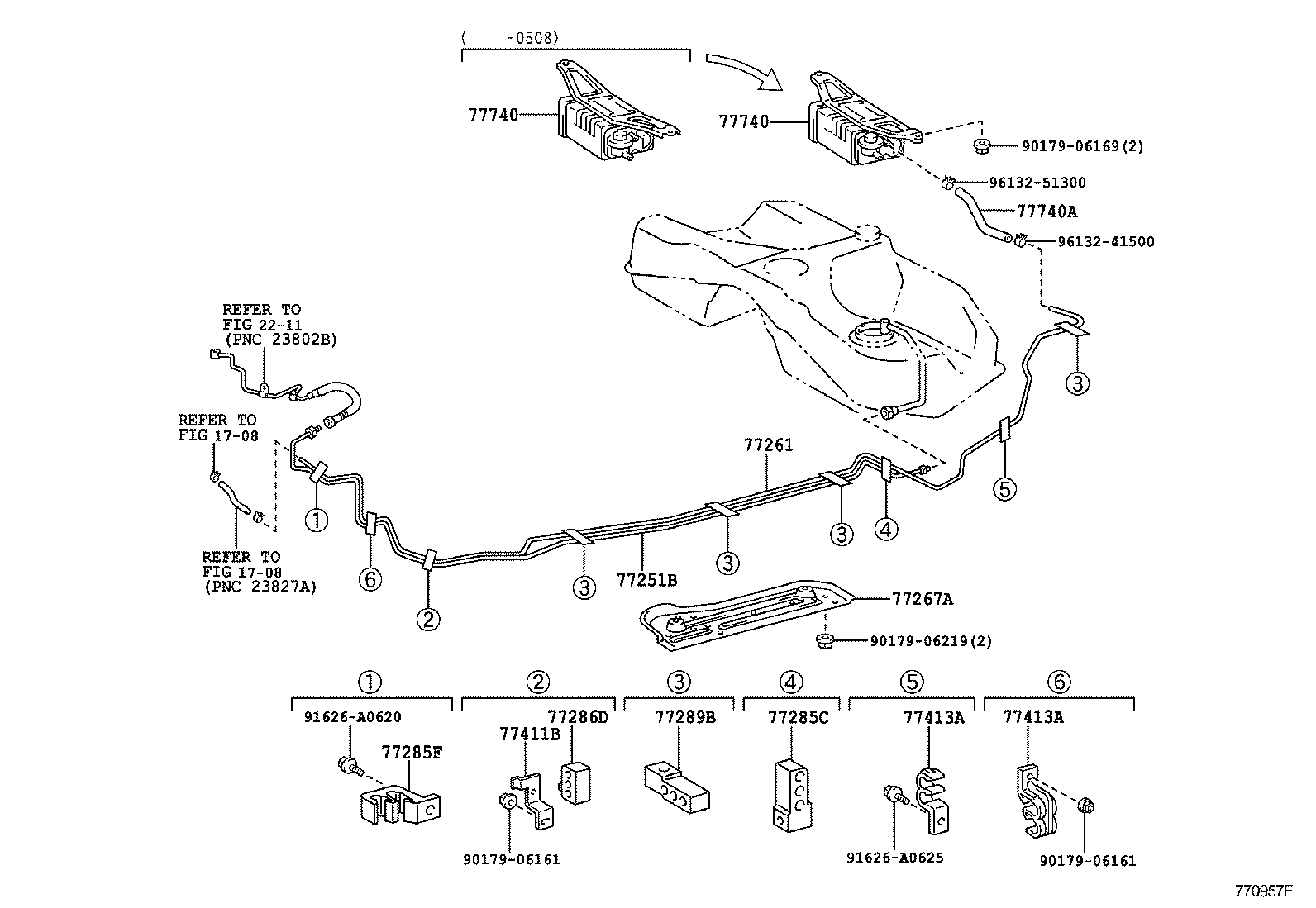 77030-24020 CABLE SUB-ASSY, FUEL LID LOCK CONTROL product image