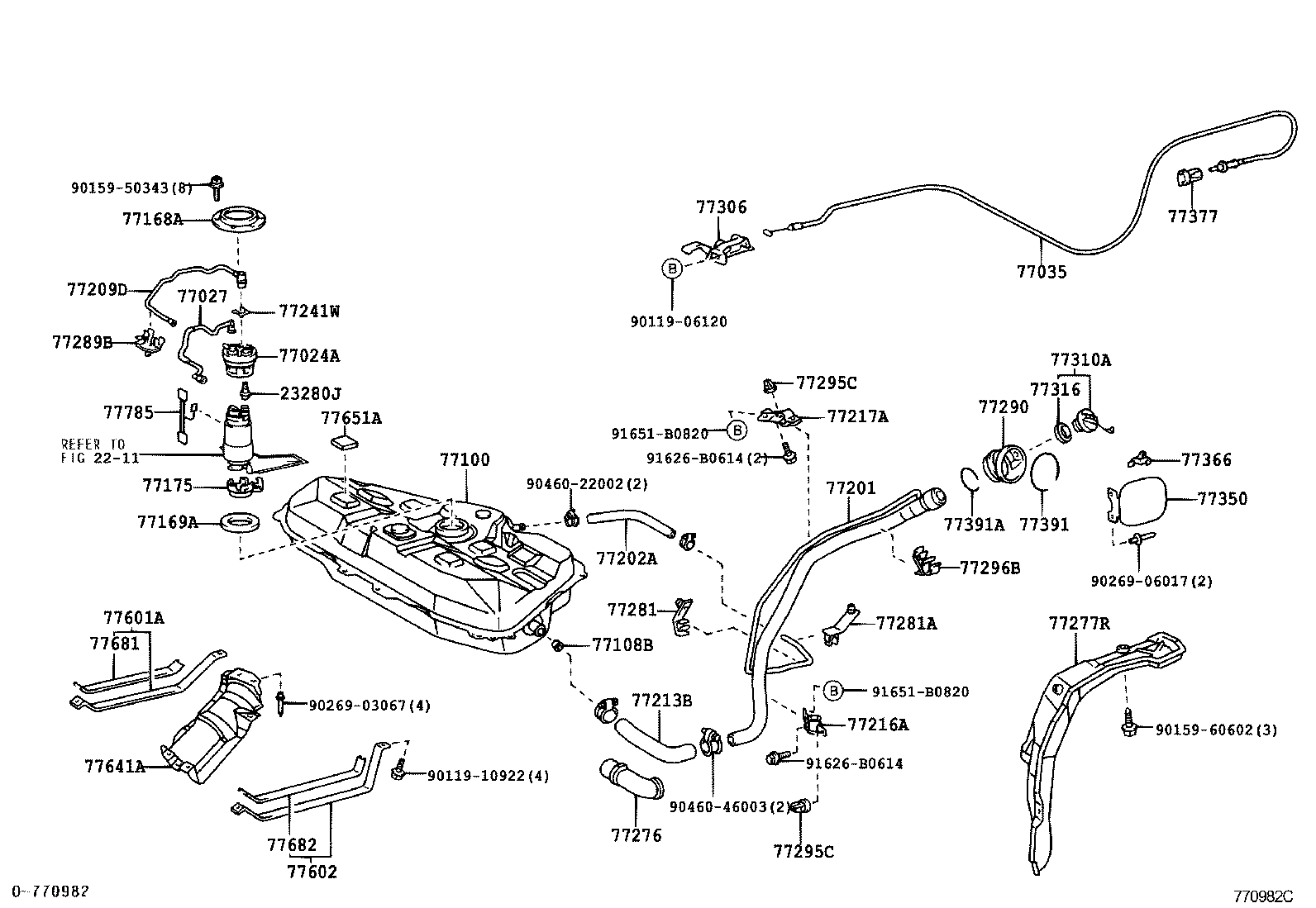 77281-13010 BRACKET, FUEL MAIN TUBE, NO.1 product image