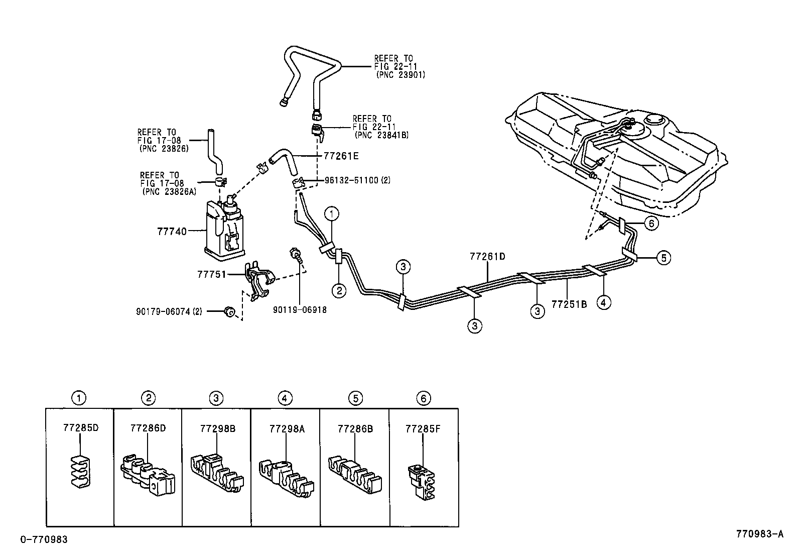 77281-13010 BRACKET, FUEL MAIN TUBE, NO.1 product image