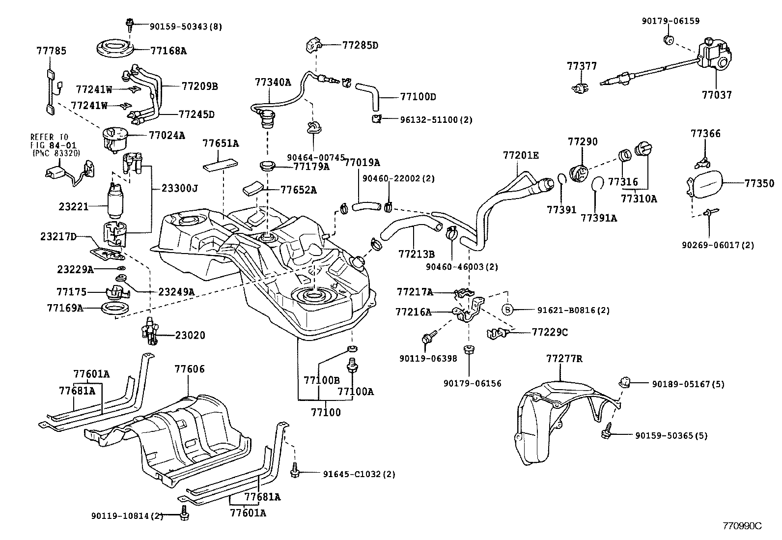77291-51030 SHIELD ASSY, FUEL TANK FILLER PIPE product image
