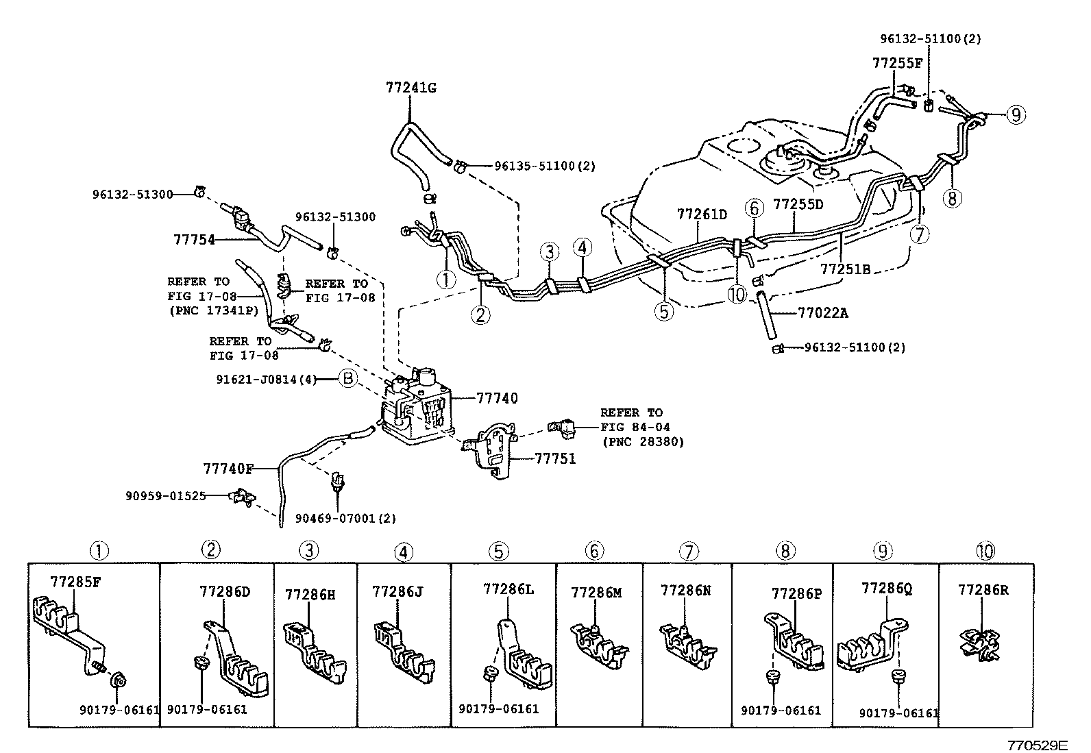 77273-60090 CLAMP, FUEL TUBE, NO.9 product image