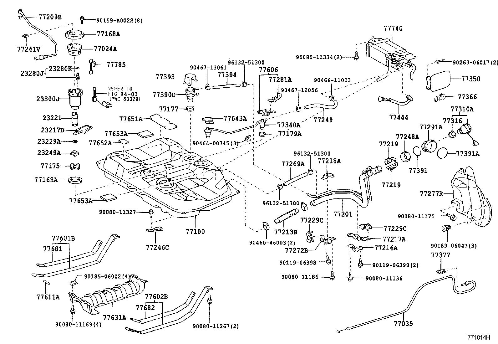 Toyota 77001-06080 TANK ASSY, FUEL