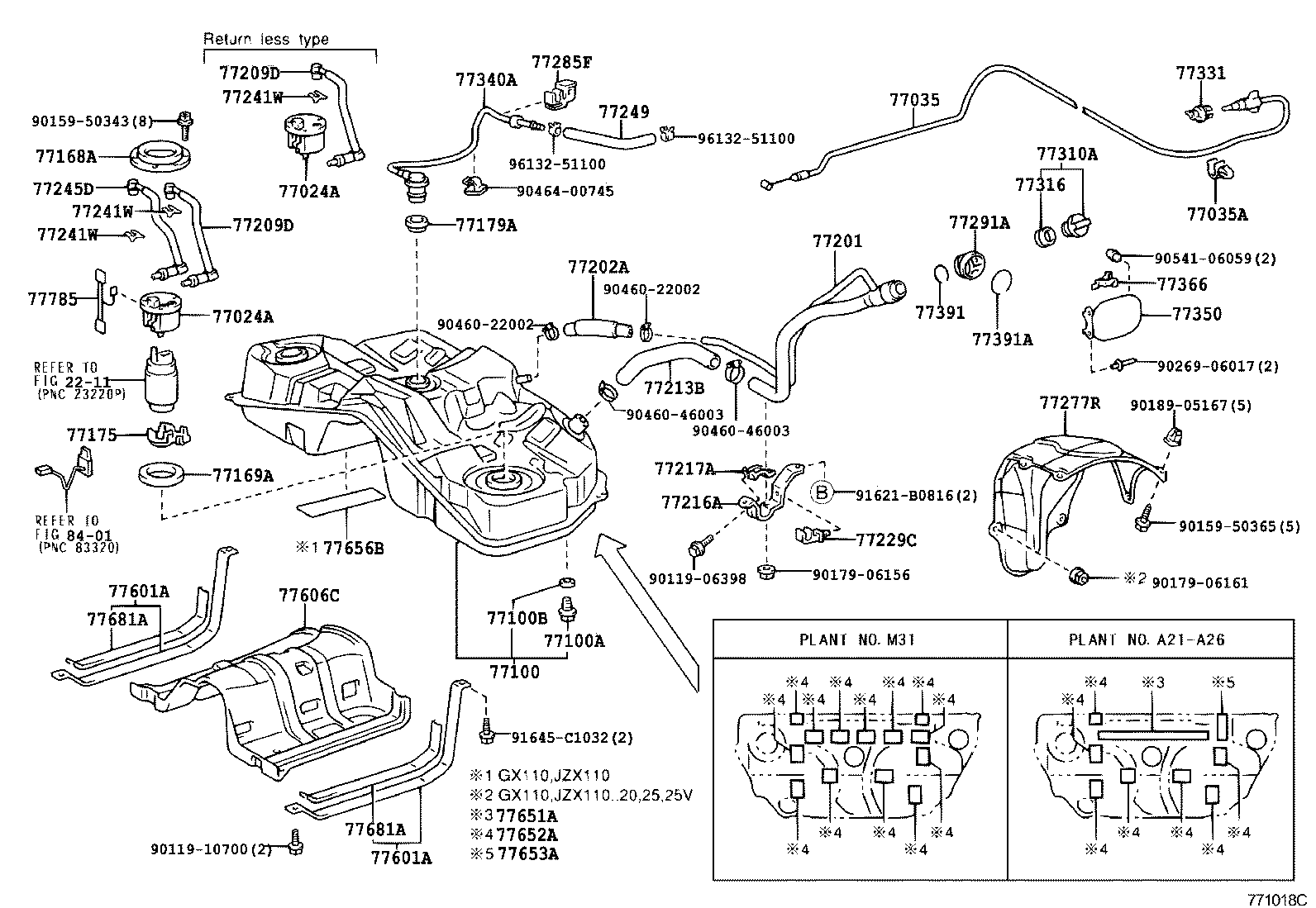 77201-22380 PIPE SUB-ASSY, FUEL TANK INLET product image