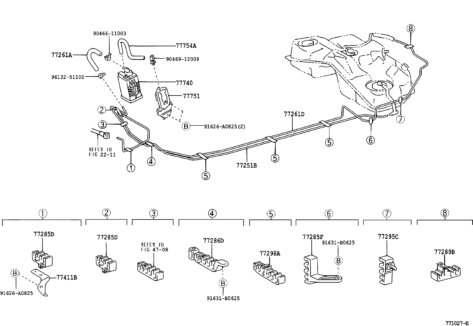 77201-33210 PIPE SUB-ASSY, FUEL TANK INLET product image