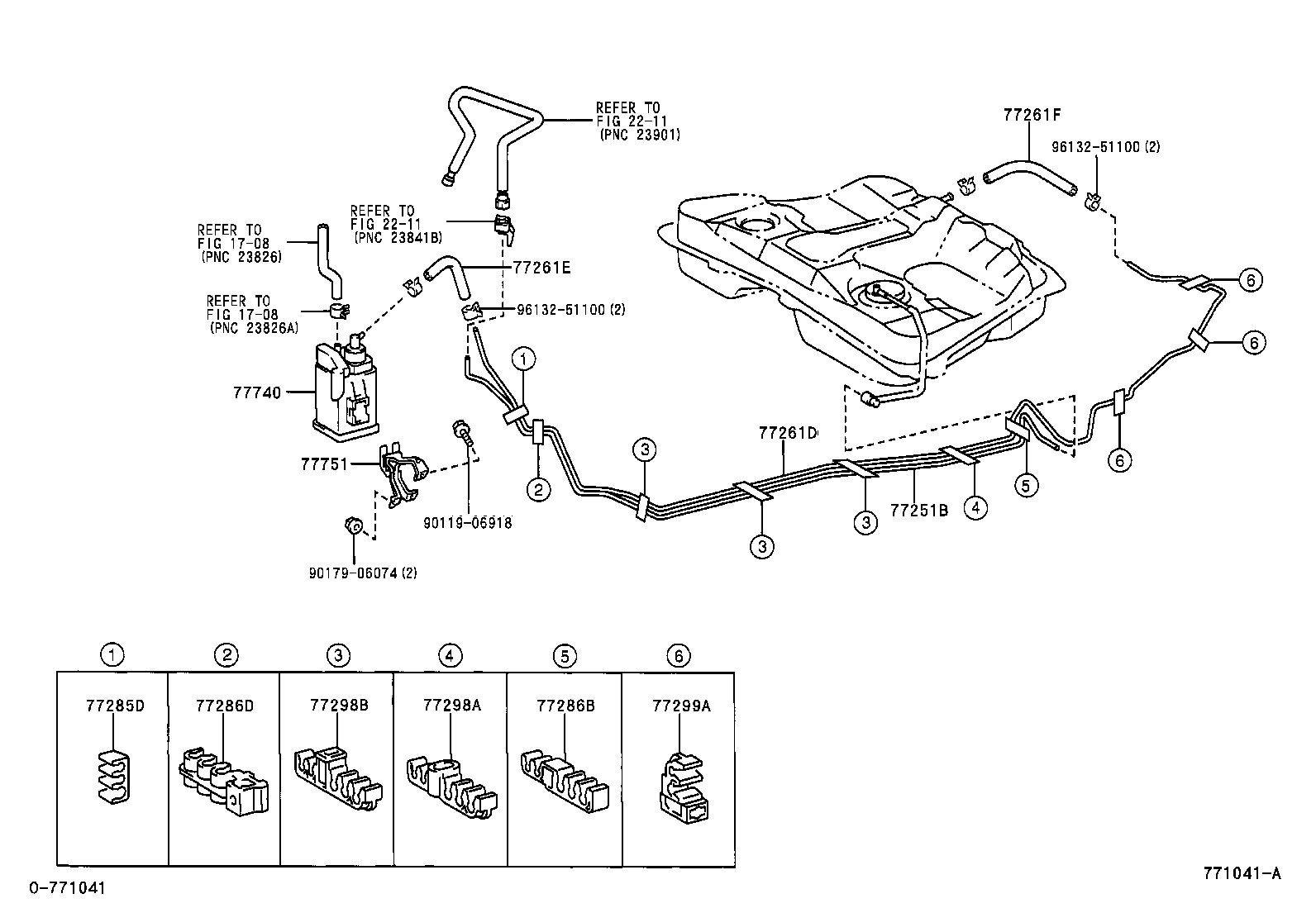 77281-13010 BRACKET, FUEL MAIN TUBE, NO.1 product image