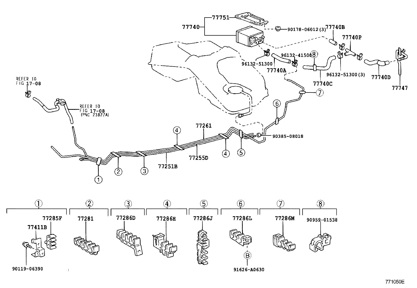 77030-31010 CABLE SUB-ASSY, FUEL LID LOCK CONTROL product image