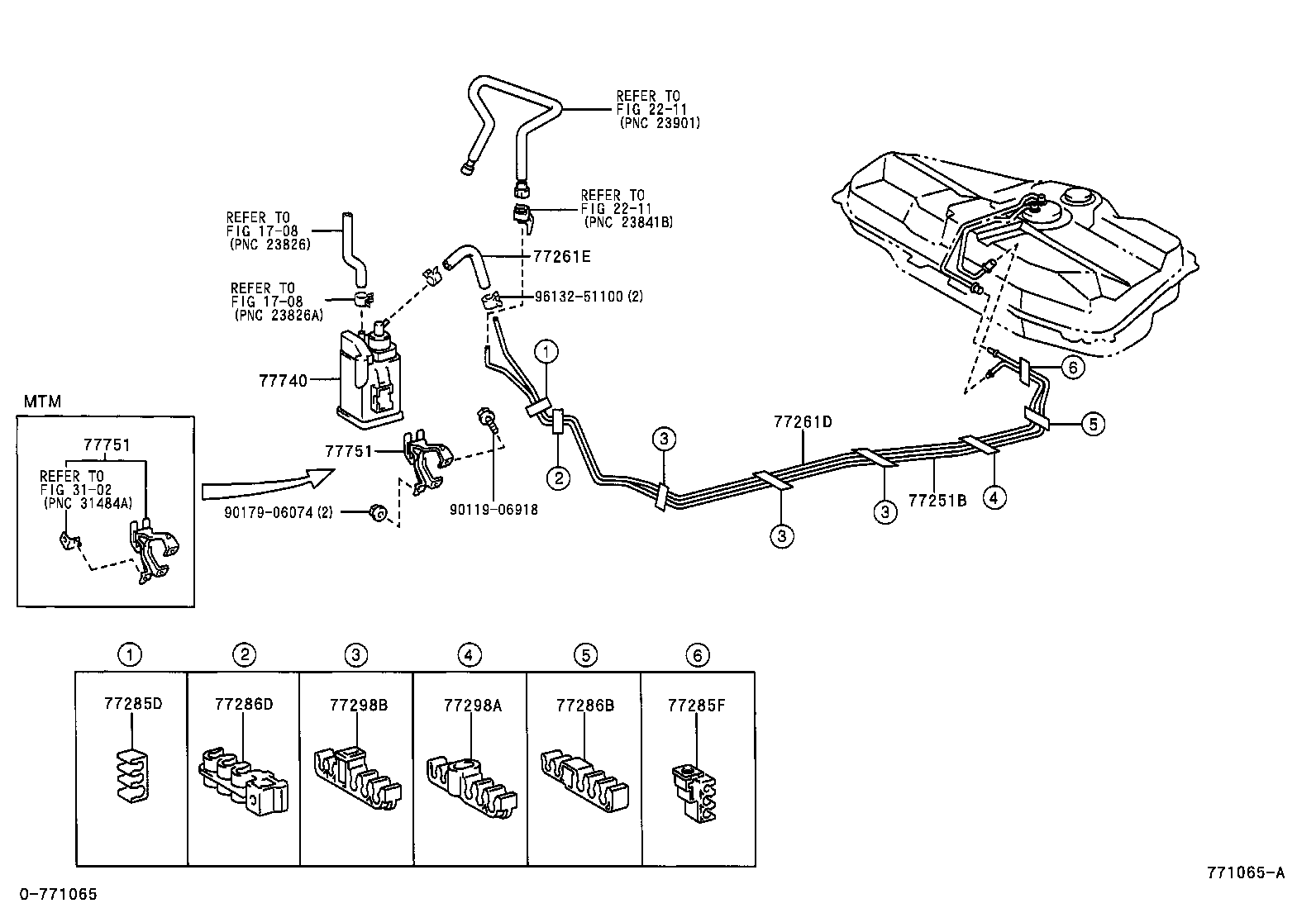 77035-13120 CABLE SUB-ASSY, FUEL LID LOCK CONTROL product image