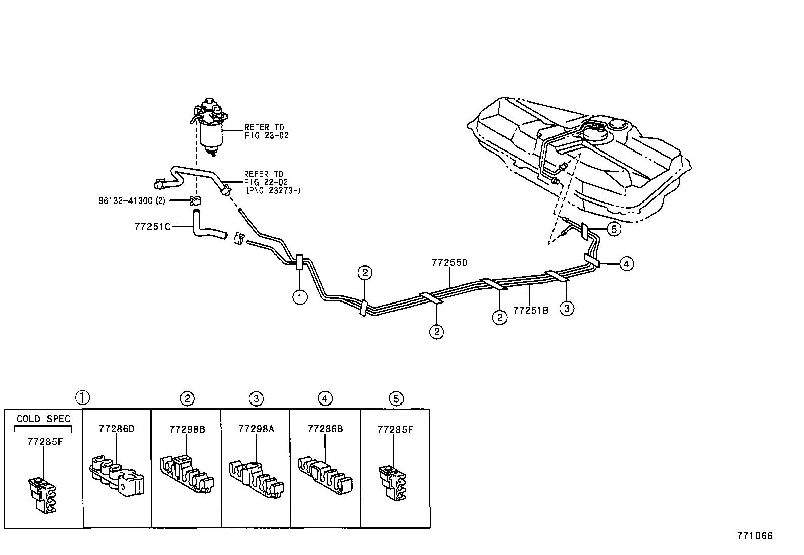 77035-13120 CABLE SUB-ASSY, FUEL LID LOCK CONTROL product image