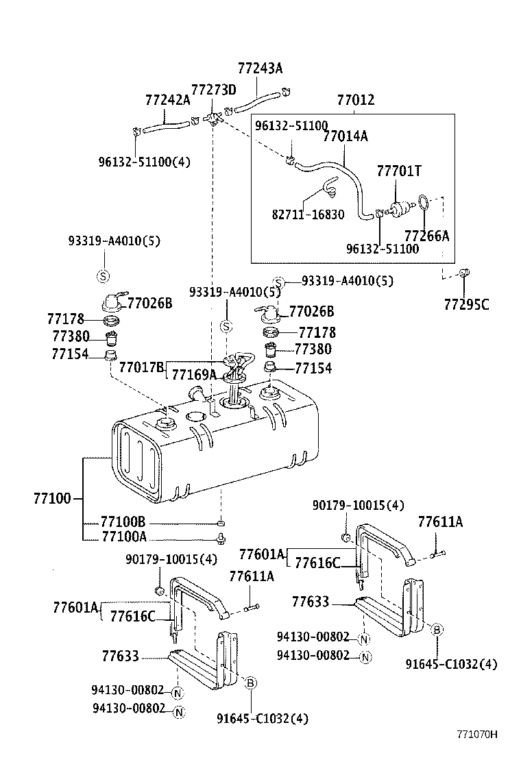 77001-37510 TANK SUB-ASSY, FUEL SUB product image
