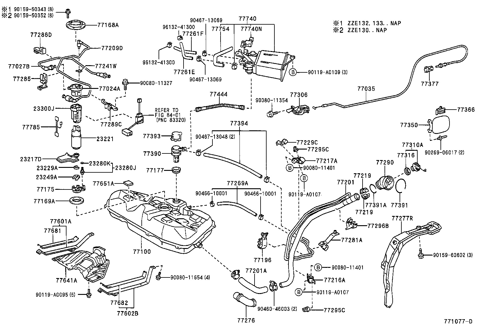 Toyota 77001-01060 TANK ASSY, FUEL