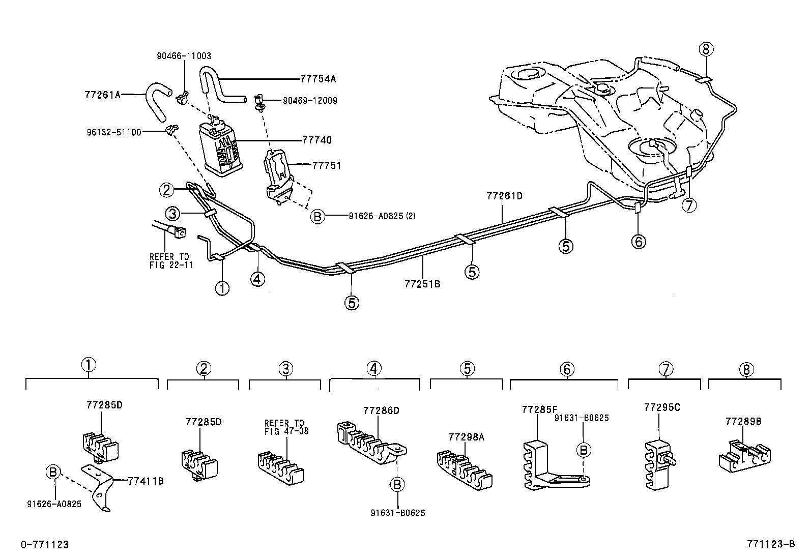 77035-06040 CABLE SUB-ASSY, FUEL LID LOCK CONTROL product image