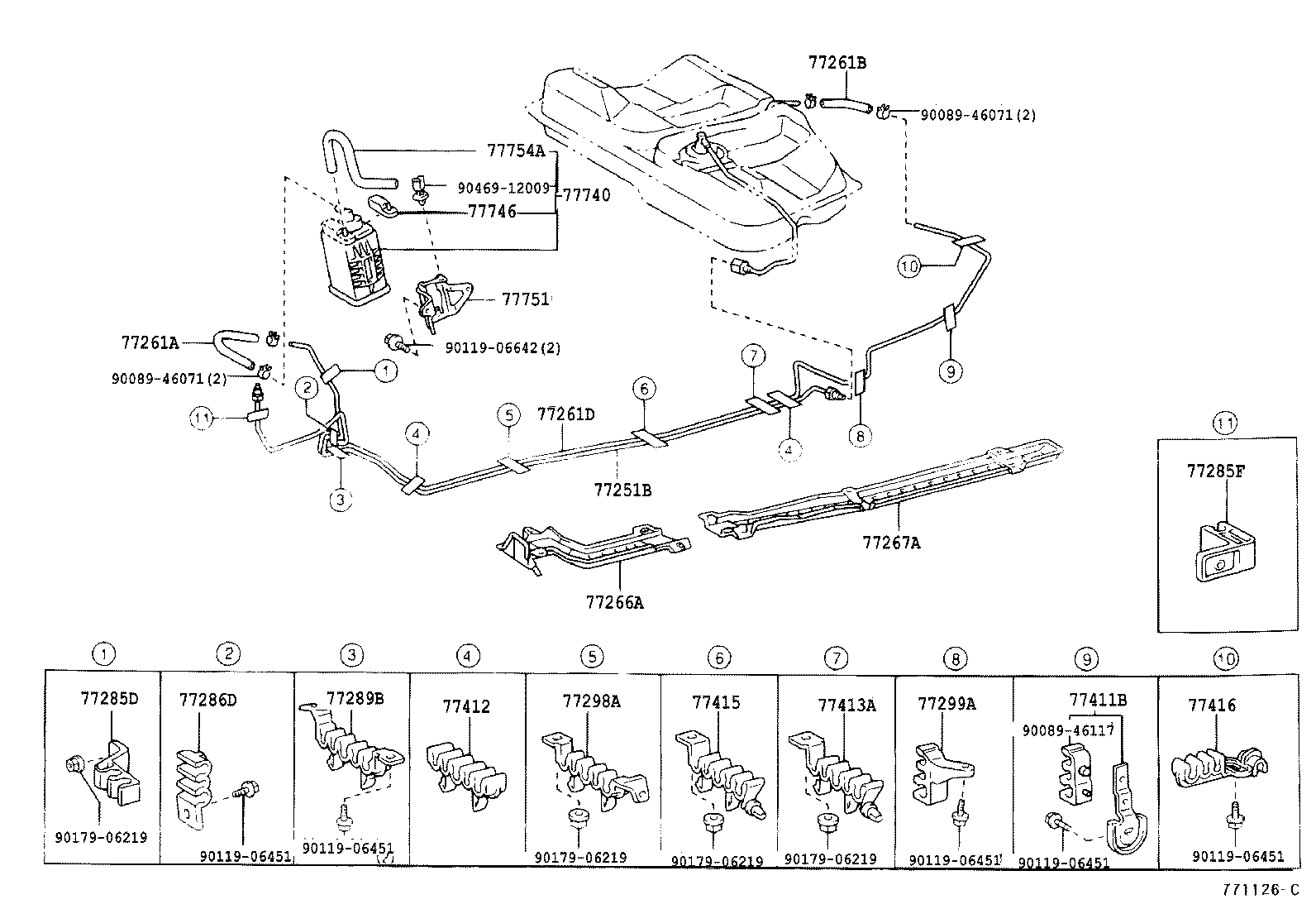 77261-YC050 TUBE, FUEL TANK TO CANISTER product image