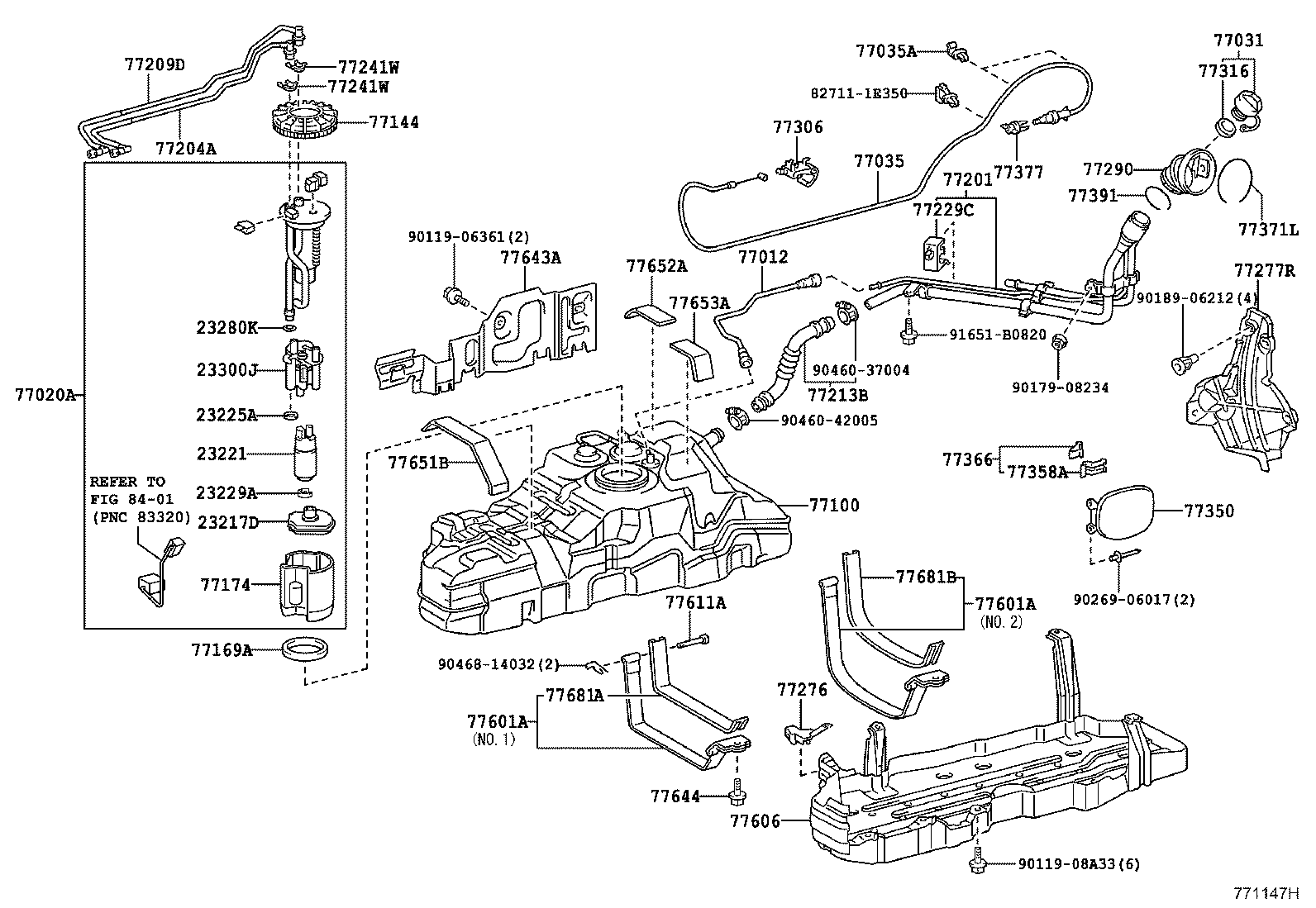 Toyota 77001-3D510 TANK ASSY, FUEL